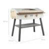 5524 *BBQ GRILL de Madera* (58×79 cm.) +12 Accesorios.