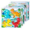 0457 *Tablero c/4 Rompecabezas de 3 Pcs. Grueso* (30×30 cm.) 6 Diferentes.