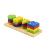 0484 *Apilador 4 Figuras Geométricas e/Línea de Madera* (21×5 cm.) 17 Pcs.