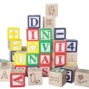 4237 *ABC Wood Blocks* (11×11 cm.) 27 Pcs. Dados de Madera c/Letras.