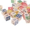4237 *ABC Wood Blocks* (11×11 cm.) 27 Pcs. Dados de Madera c/Letras.