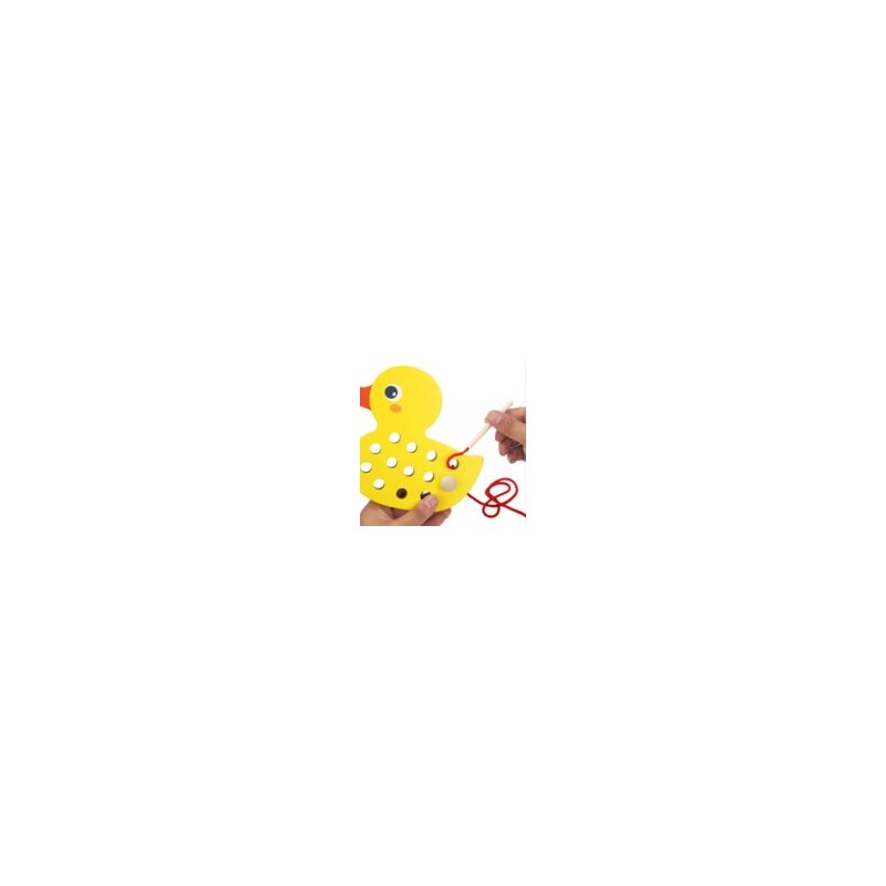 2684 *Patito p/Enhebrar Madera Gruesa* (18×18 cm.)