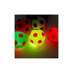 0357 *Pelota Led d/Texturas Rígidas Chillona y c/Liga* (8 cm.) SOCCER 4 Colores.
