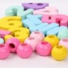 9894 *Números de Madera p/ENHEBRAR* (9×8.2 cm.) 36 Pcs.