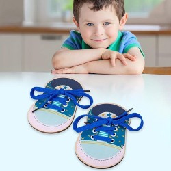 8584 *Montessori Early Education Wear Shoes* (11×16.5×2 cm.) 1Par de Zapatos+1 Par de Agujetas.