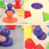 3574 *Tablero Redondo c/Pijas Geométricas Gigantes y Asociación de Colores.* (18 cm.) 7 Pcs.